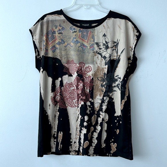 NWOT Desigual cotton boho top - Picture 2 of 7